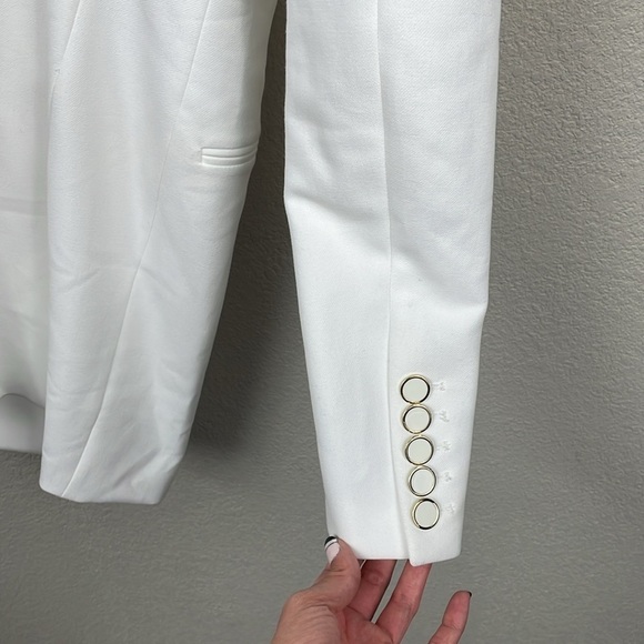 New Veronica Beard Middleton One Shoulder Blazer Mini Dress White Sz 2 - Picture 7 of 16